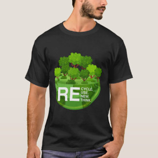 Camiseta El activismo ambiental recicla la reutilización de