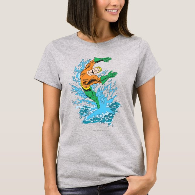 Camiseta El acuamán salta en oleada (Anverso)