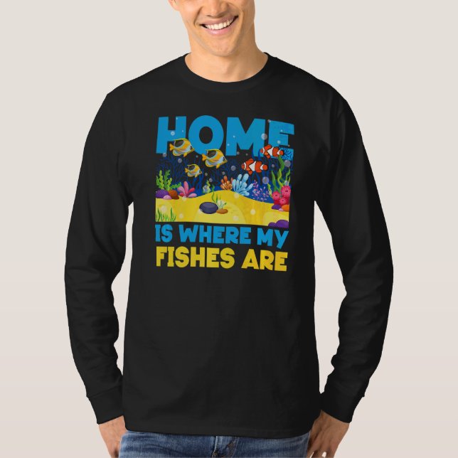 Camiseta El Acuario De Agua Salada Es Donde Están Mis Peces (Anverso)
