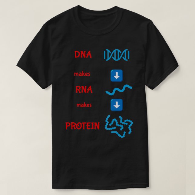 Camiseta El ADN hace que el ARN haga biología de células mo (Diseño del anverso)