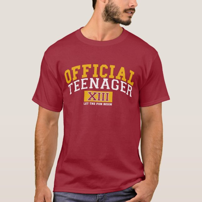 Camiseta El ADOLESCENTE OFICIAL XIII dejó la diversión (Anverso)