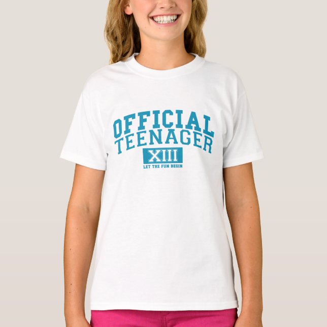 Camiseta El ADOLESCENTE OFICIAL XIII dejó la diversión (Anverso)