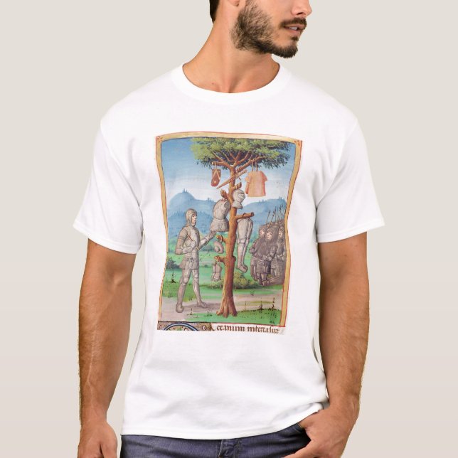 Camiseta El Aeneid de Virgil con un comentario cerca (Anverso)