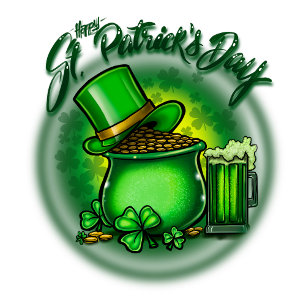 Camiseta El aerógrafo St. Patrick's day T-Shirt