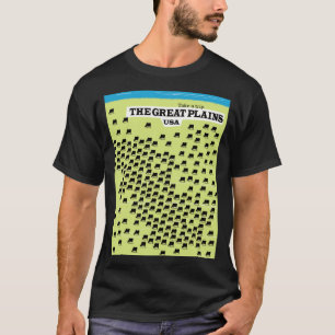 Camiseta El afiche de viaje de Great Plains USA.