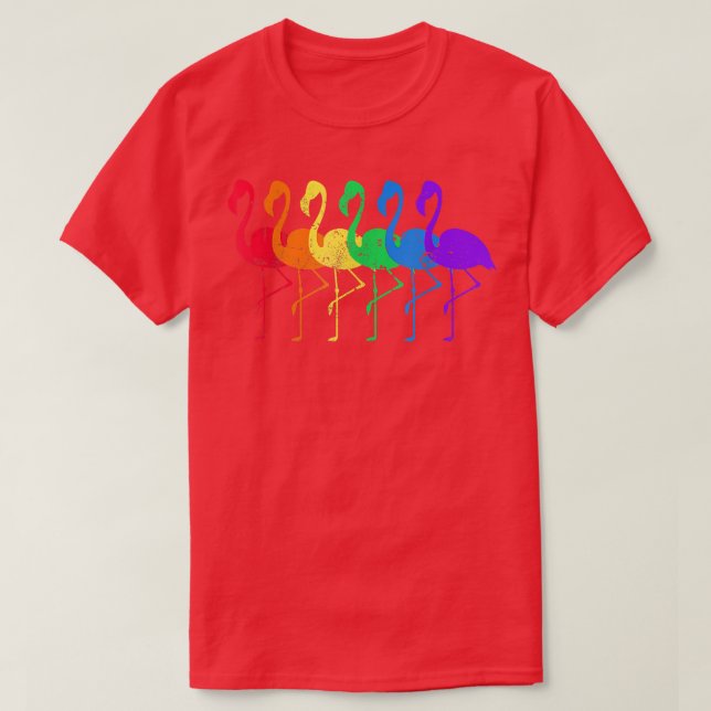 Camiseta El afligido arcoiris de Flamingo LGBT  (Diseño del anverso)