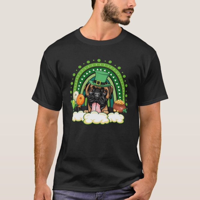Camiseta El afortunado arcoiris Shamrock St Patrick's Day (Anverso)