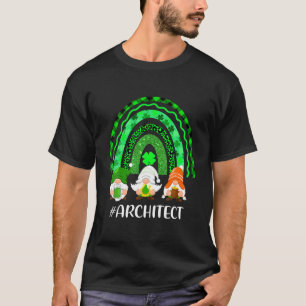 Camiseta El afortunado arquitecto arcoiris Gnome Leopard Ha