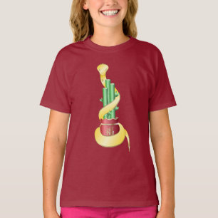 Camiseta El afortunado bambú del Año Nuevo Chino de la Serp
