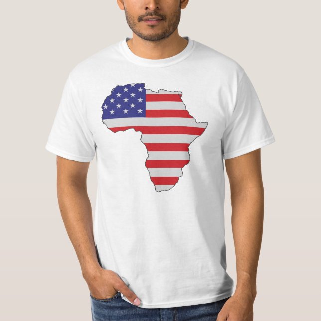 Camiseta El afroamericano África Estados Unidos señala por (Anverso)