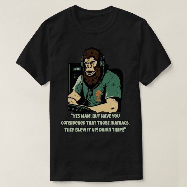Camiseta El agente de servicio al cliente de Planet Ape se  (Diseño del anverso)