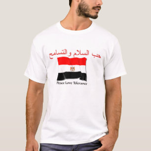 Camiseta El agitar egipcio de la bandera