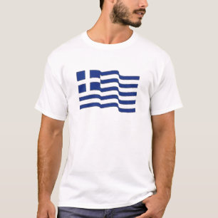 Camiseta el agitar griego de la bandera
