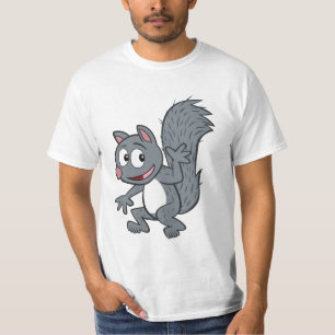 Camiseta El agitar gris de la ardilla de Rick el   del