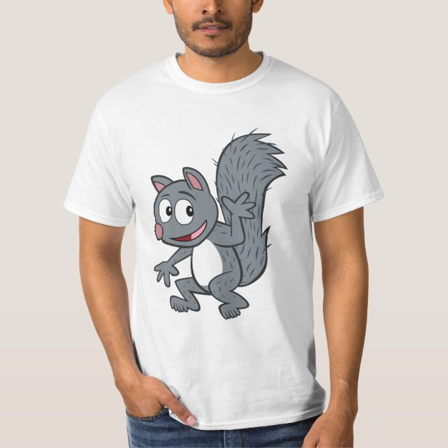 Camiseta El agitar gris de la ardilla de Rick el | del (Anverso)