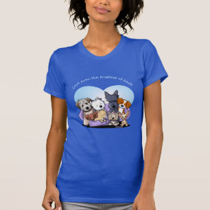 Camiseta El agrupar de la raza del perro de KiniArt