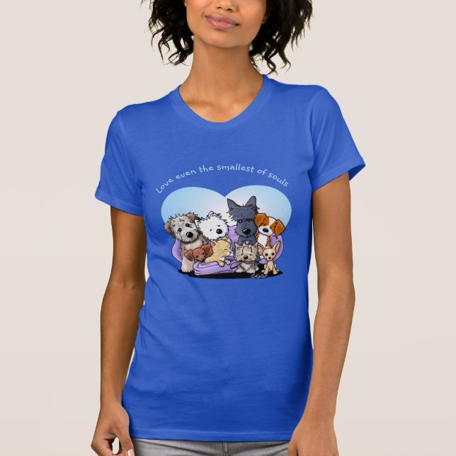Camiseta El agrupar de la raza del perro de KiniArt (Anverso)