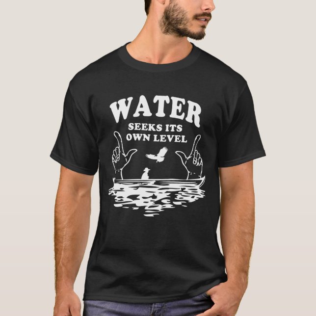 Camiseta El agua busca su propio llano (los diseños planos (Anverso)