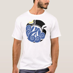 Camiseta El agua de Aquarius se desliza desde la vasa