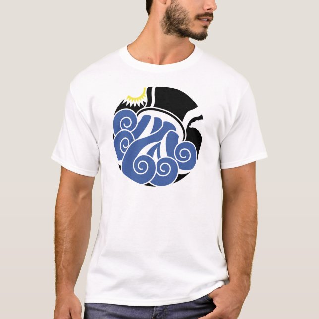 Camiseta El agua de Aquarius se desliza desde la vasa (Anverso)