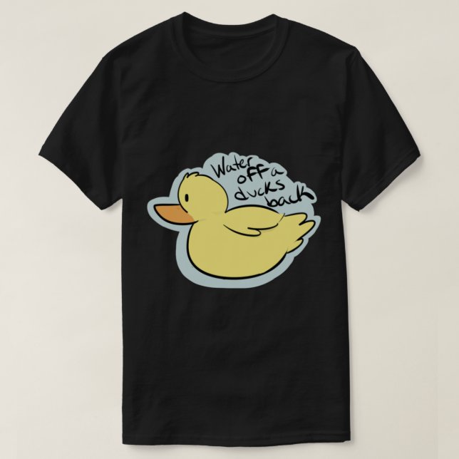 Camiseta El agua de los patos hacia atrás (Diseño del anverso)