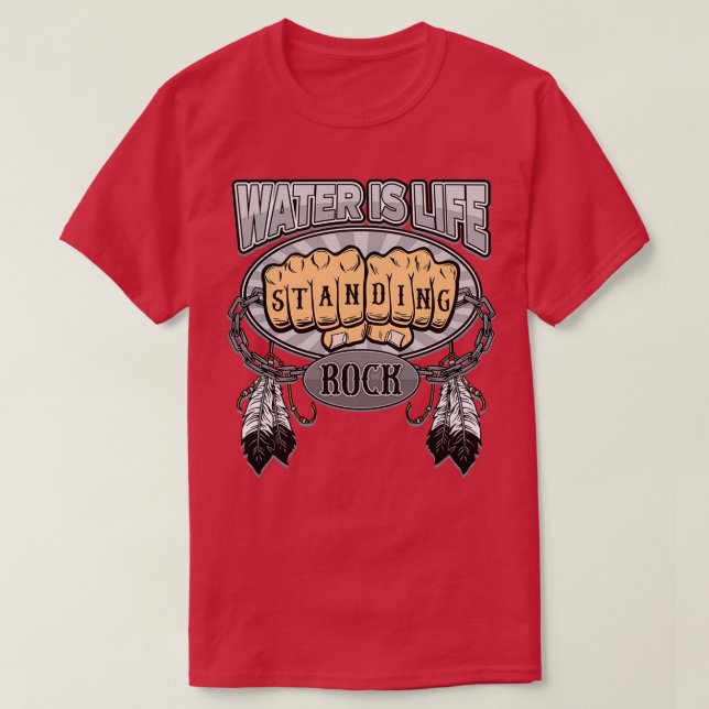 Camiseta El agua del rock permanente es puños de vida NoDAP (Diseño del anverso)