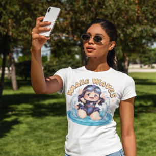 Camiseta El agua es mi lugar feliz Chica de la piscina