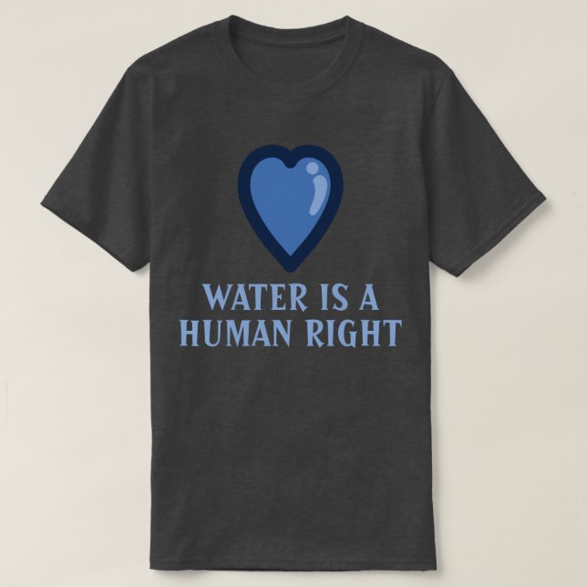Camiseta El agua es un derecho humano (Diseño del anverso)