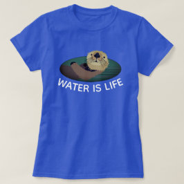 Camiseta "El agua es vida" con Otter