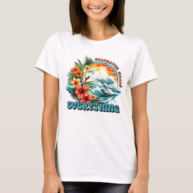 Camiseta El agua salada cura todo (Anverso)