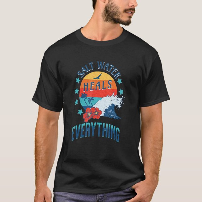 Camiseta El agua salada cura todo a la moda (Anverso)
