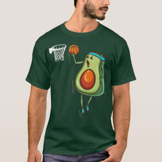 Camiseta El aguacate divertido jugando al baloncesto