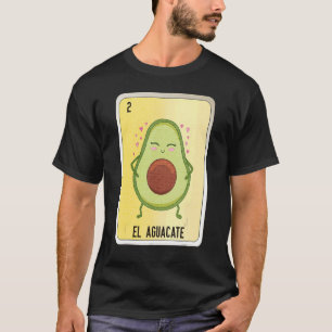 Camiseta El Aguacate Tarjetas de Bingo de Lottery Mexicano