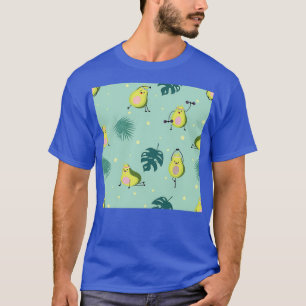 Camiseta El aguacate verde sin fisuras con hoja y estrella