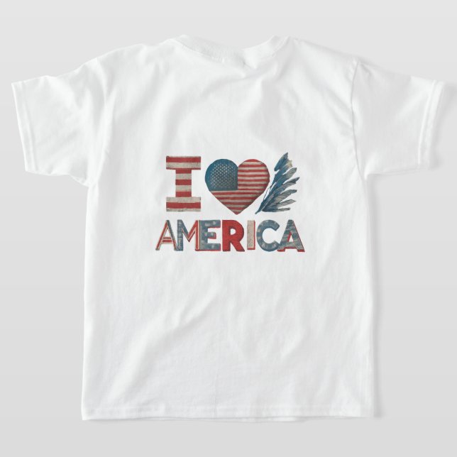 Camiseta El águila calva de patriotas estadounidenses y amo (Distribución Reverso )