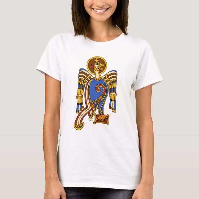Camiseta El águila celta de San Juan es arte medieval irlan (Anverso)