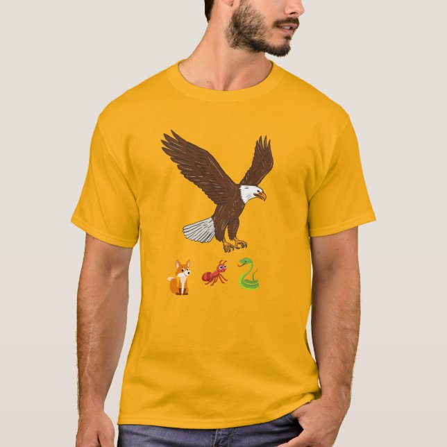 Camiseta El águila majestuosa crece a través de un cielo to (Anverso)