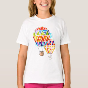 Camiseta El aire caliente hincha la acuarela