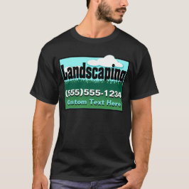 Camiseta El ajardinar. Cuidado del césped. Haga publicidad