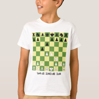 Camiseta El ajedrez de la defensa siciliana abre el ajedrez