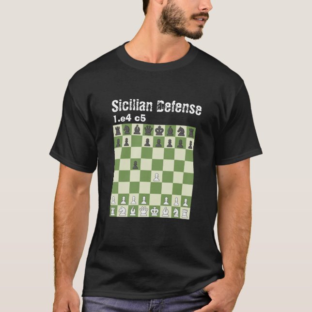 Camiseta El ajedrez es vida - Defensa siciliana (Anverso)