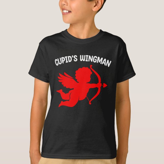 Camiseta El ala derecha de Cupido Lindo Día de San Valentín (Anverso)