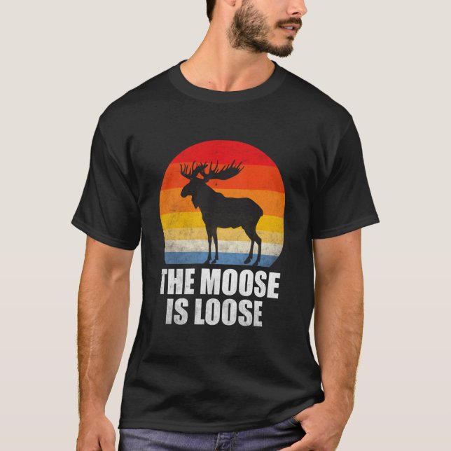Camiseta El Alce Está Suelto Alaska Moose (Anverso)