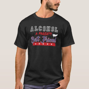 Camiseta El alcohol es el mejor amigo de los padres que beb