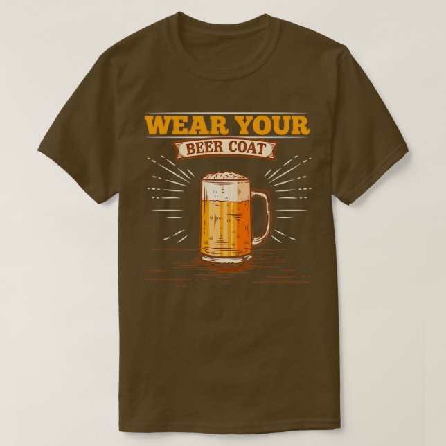 Camiseta El alcohol lleva su cerveza de abrigo divertidos h (Diseño del anverso)