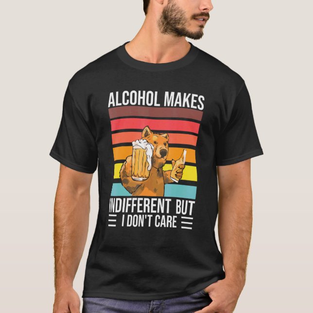 Camiseta El alcohol se vuelve indiferente pero no me import (Anverso)