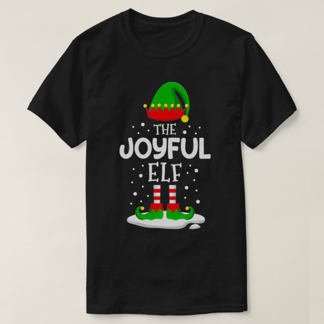Camiseta El alegre disfraz de la familia de Navidades Elf P (Diseño del anverso)