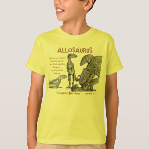 Camiseta El Allosaurus mi dinosaurio interno embroma la