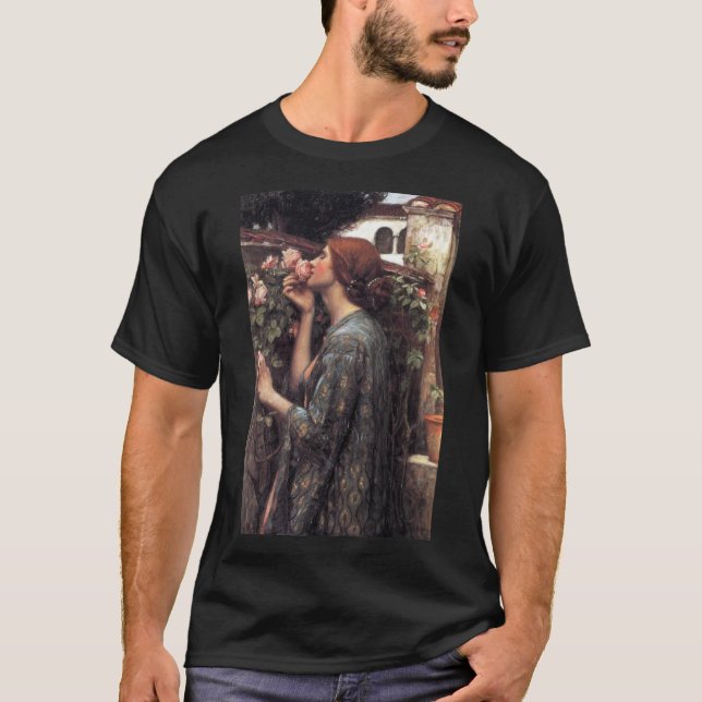 Camiseta El alma del Rosa (por John William Waterhouse) (Anverso)