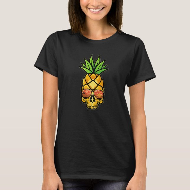 Camiseta El Aloha Skull de Piña Bebe Hawaii (Anverso)